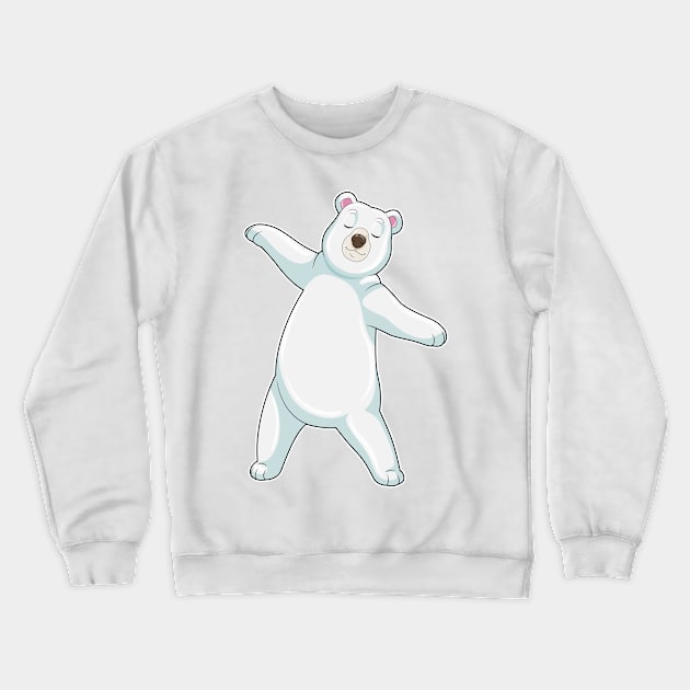 Polar bear at Yoga Fitness in Standing Crewneck Sweatshirt by Markus Schnabel